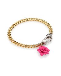 Marc By Marc Jacobs | Metallic Jerrie Rose Rubber Charm Bracelet | Lyst