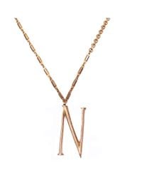 Lulu Frost - Metallic Plaza Letter N Necklace - Lyst