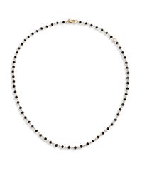 Mija | Black Spinel Beaded Chain Necklace | Lyst