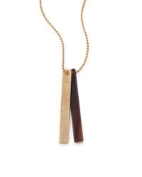 Brunello Cucinelli | Metallic Double-tag Necklace | Lyst