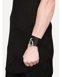 Parts Of 4 | Matte Brass/black Leather Restraint Bracelet for Men | Lyst