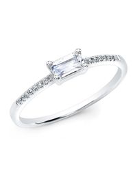 Anne Sisteron - Metallic 14kt White Gold Moonstone Diamond Maddie Ring - Lyst
