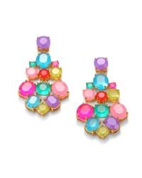 kate spade new york | Pink Multicolor Chandelier Earrings | Lyst
