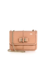 Christian Louboutin | Natural Sweet Charity Studded Patent Leather Shoulder Bag | Lyst