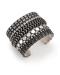 DANNIJO | Metallic Roxanna Crystal Mixed Cuff Bracelet | Lyst
