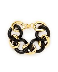 Kenneth Jay Lane | Black Chain Link Choker Bracelet | Lyst