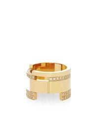 Maison Dauphin | Metallic Bold Asymmetric Yellow Gold Ring | Lyst