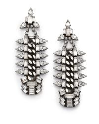 DANNIJO | Metallic Gavin Crystal Chain Drop Earrings | Lyst