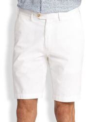 Saks Fifth Avenue | White Cotton Oxford Shorts for Men | Lyst