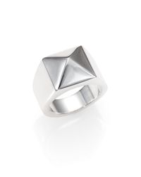 Valentino | Metallic Sterling Silver Stud Ring for Men | Lyst