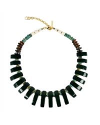 Lizzie Fortunato | Dark Green Tile Necklace | Lyst