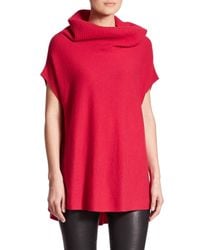 VINCE | Red Cowlneck Cashmere Sweater | Lyst