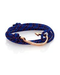 Miansai | Blue Hook Rope Wrap Bracelet/rose Goldtone for Men | Lyst