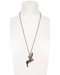 Dominique Lucas | Brown Juniper Two Tone Silver Necklace | Lyst