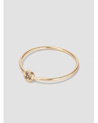 Mociun - Metallic Circle Black Diamond Ring 14K Gold - Lyst