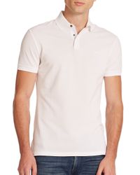 Ralph Lauren Black Label | White Mercerized Stretch-mesh Polo for Men | Lyst