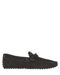 Tod's | Black Gommino 122 Suede Driving Shoes for Men | Lyst