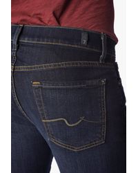 7 For All Mankind Blue Luxe Performance: Slimmy Slim Straight for men