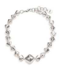 Nest | Metallic Large Bi-cone Beaded Statement Necklace | Lyst