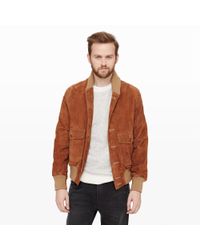 Club Monaco | Brown Golden Bear Suede Jacket for Men | Lyst
