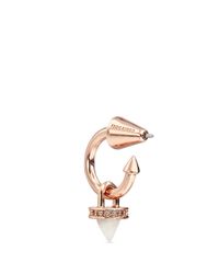 Eddie Borgo | Metallic Agate Cone Charm Mini Hoop Earrings | Lyst