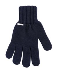 DSquared² | Blue Ribbed Wool Beanie Hat & Gloves Set for Men | Lyst