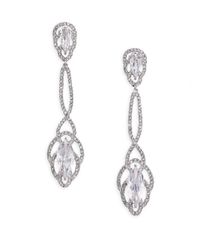Adriana Orsini | Metallic Embraced Marquis Linear Drop Earrings | Lyst