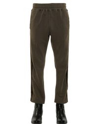 Haider Ackermann | Brown Cotton Jersey Pants With Velvet Sideband for Men | Lyst