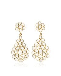 Kirat Young | Metallic Sliced Diamond Earrings | Lyst
