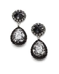 DANNIJO | Black Monaco Crystal Drop Earrings | Lyst