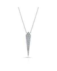 Anne Sisteron | Metallic 14kt White Gold Diamond Spear Necklace | Lyst
