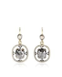 Sylva & Cie | Metallic Rough Diamond Earrings | Lyst