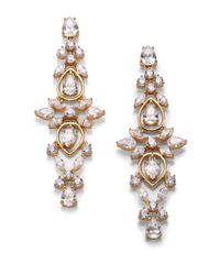 Adriana Orsini | Metallic Lavish Linear Drop Earrings/goldtone | Lyst