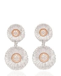 Buccellati | White Diamond Daisy Pendant Earrings | Lyst