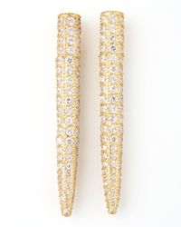 Eddie Borgo | Metallic Pave Crystal Spike Earrings | Lyst