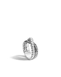John Hardy | Metallic Classic Chain Slim Twist Cross-over Ring | Lyst