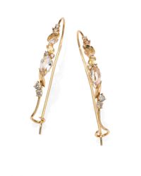 Alexis Bittar Fine | Metallic Diamond Sapphire Quartz 18k Yellow Gold Wire Earrings | Lyst