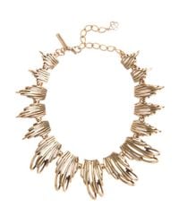 Oscar de la Renta | Metallic Russian Gold Curve Necklace | Lyst