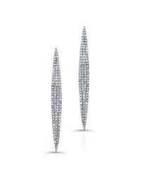Anne Sisteron | Metallic 14kt White Gold Diamond Petal Earrings | Lyst