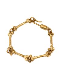 Alexander McQueen | Metallic Skull & Bone Bracelet | Lyst