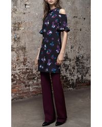 Rebecca Taylor | Blue Mixed-floral A-line Dress | Lyst