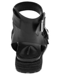 black flatform thong sandals