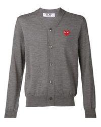 comme des garcons grey cardigan