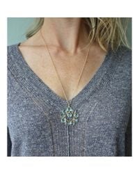 Peyton William Handmade Jewelry | 22" Blue Topaz Halo Necklace | Lyst