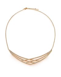 Adriana Orsini | Metallic Elevate Pavé Crystal Frontal Necklace | Lyst