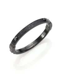 Michael Kors | Black Heritage Astor Pavé Rivet Bangle Bracelet/jet | Lyst