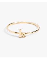 Catbird | Metallic Alphabet Ring 14k Gold | Lyst
