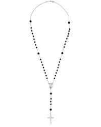 Dolce & Gabbana | Metallic Crucifix Prayer Bead Necklace | Lyst