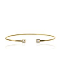 Jemma Wynne | Metallic Prive Square Diamond Open Bangle | Lyst