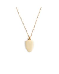 J.Crew | Metallic 14k Gold Shield Charm Necklace With 18 1/2" Chain | Lyst